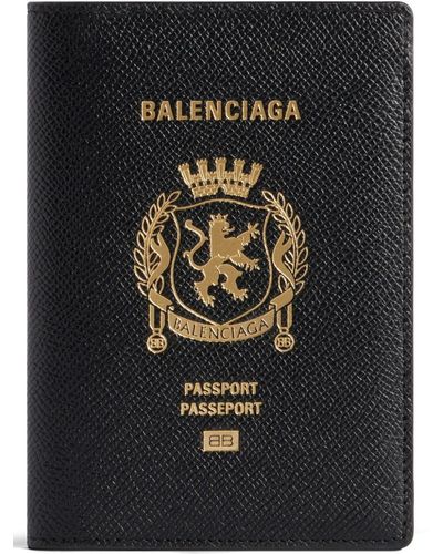 Balenciaga Pass-Etui aus Leder - Schwarz