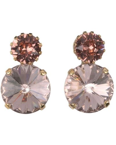 Jennifer Behr Myrla Crystal-embellished Earrings - Pink