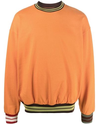 Jacquemus Sweater Met Gestreepte Afwerking - Oranje