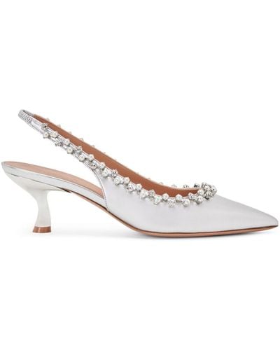 Malone Souliers Giselle 45mm Leather Pumps - White