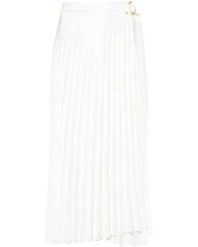 Nissa プリーツ ラップスカート - ホワイト