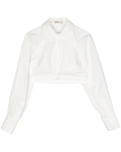 Jonathan Simkhai Nikolia Cropped Shirt - White