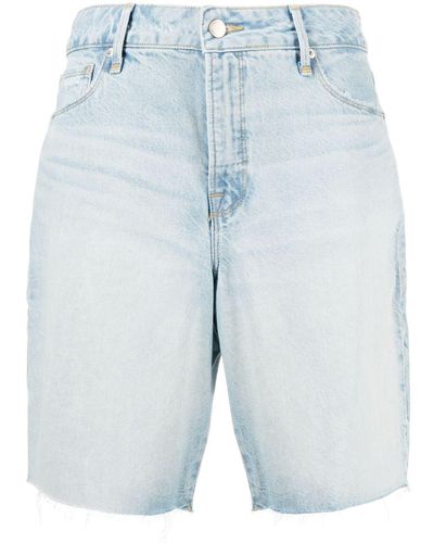 GOOD AMERICAN Knee-length Denim Shorts - Blue