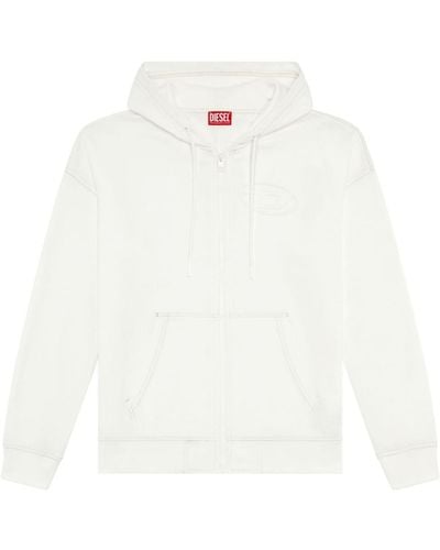 DIESEL S-roby-hood-zip-n1 パーカー - ホワイト