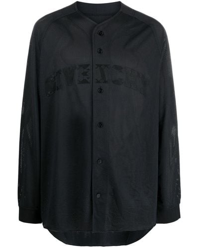 Givenchy Logo-embossed Perforated Shirt - Black