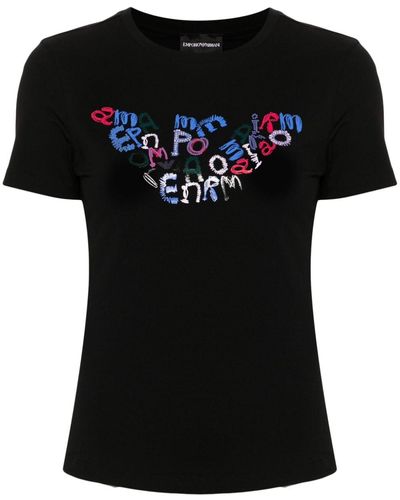 Emporio Armani Logo-print T-shirt - Black