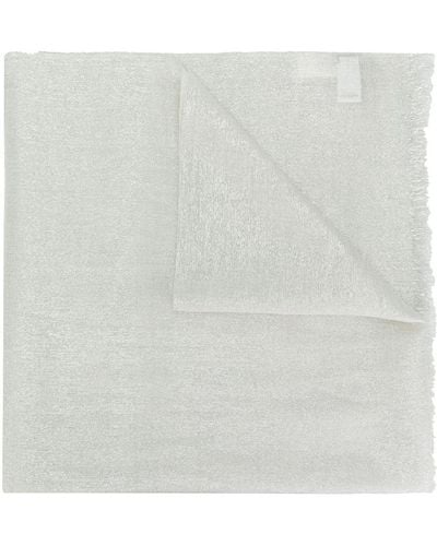Brunello Cucinelli Schal mit ausgefransten Kanten - Weiß