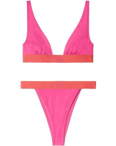 Off-White c/o Virgil Abloh Bikini Condenced à design bicolore - Rose