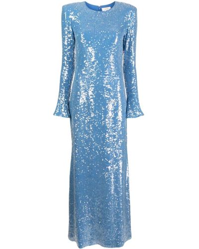 LAPOINTE Sequin-embellished Maxi Dress - Blue
