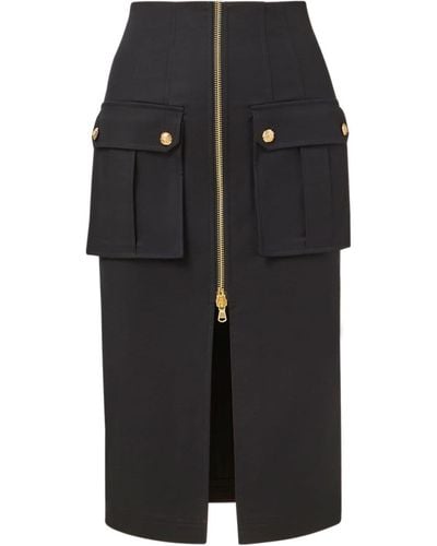 Veronica Beard Dallas Cargo-pocket Stretch-cotton Skirt - Black