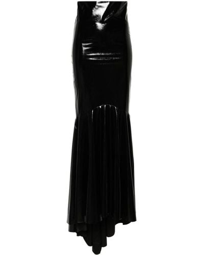 Atu Body Couture Patent-finish Maxi Skirt - Black