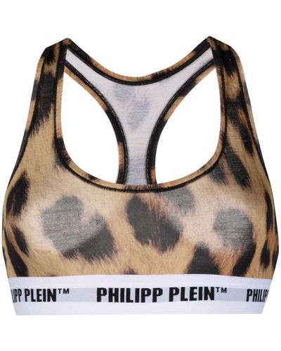 Philipp Plein Sujetador con estampado de leopardo - Gris