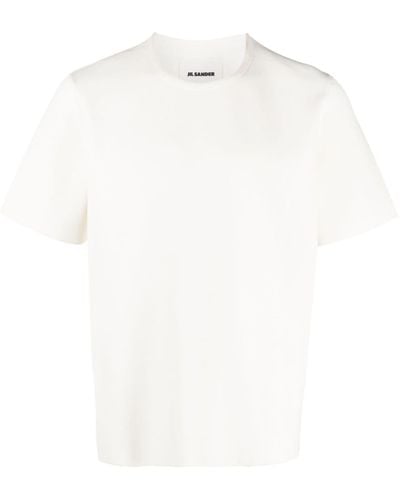 Jil Sander T-shirt en maille à encolure ronde - Blanc