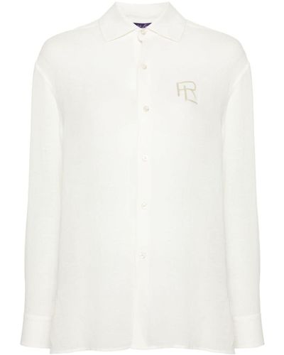 Ralph Lauren Collection Chemise à logo brodé - Blanc