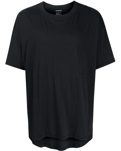 Ann Demeulemeester T-shirt à ourlet asymétrique - Noir