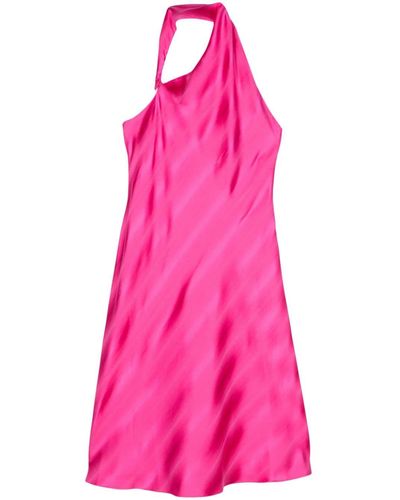 Emporio Armani Halterneck Satin Dress - Pink