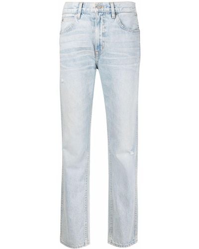 SLVRLAKE Denim Slim-Fit-Jeans mit Tragefalten - Blau