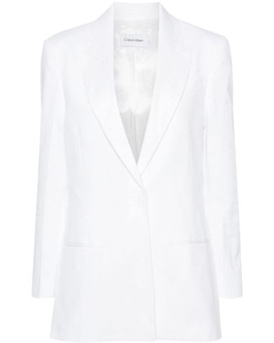 Calvin Klein シングルジャケット - ホワイト