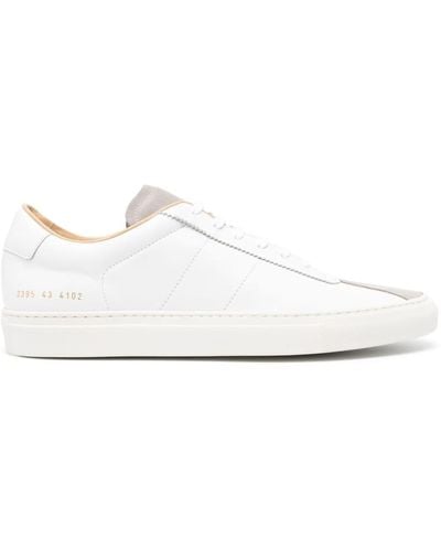 Common Projects Panelled-suede Leather Sneakers - White