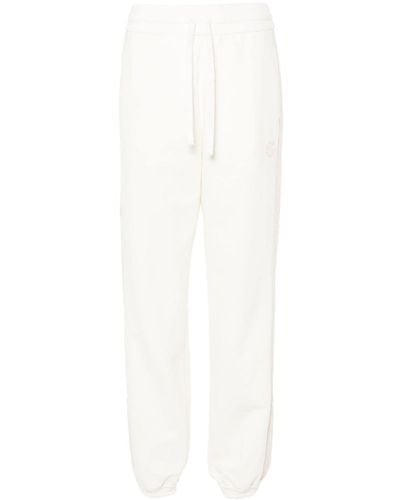 Gucci Interlocking G-patch Cotton Track Trousers - White