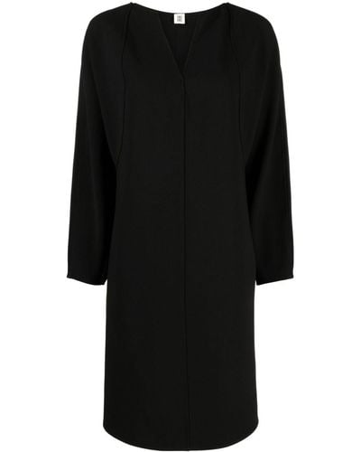 By Malene Birger Elvina Vertical-seamed Midi Dress - Black