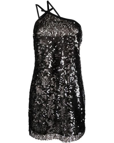 MSGM Sequin-embellished Tulle Midi Dress - Black