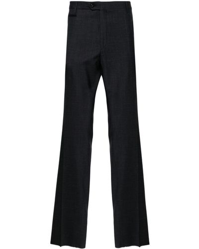 Corneliani Checked tailored wool trousers - Schwarz