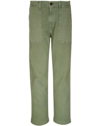 AG Jeans Mid-rise Straight-leg Jeans - Green