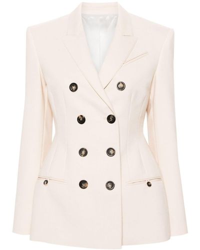 Philosophy Di Lorenzo Serafini Double-breasted Fitted Blazer - Natural
