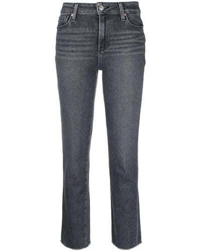 PAIGE Cropped Skinny-cut Jeans - Grey