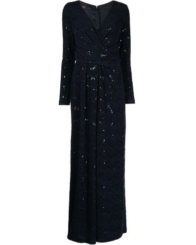 Talbot Runhof Sequin-embellished Draped Jumpsuit - Black