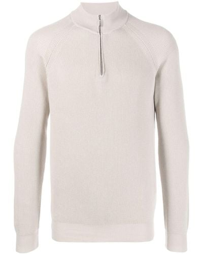 Moorer Basoli-csp Ribbed-knit Sweater - White