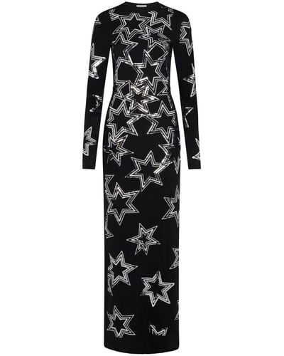 Rabanne Sequin-embellished Star Dress - Black