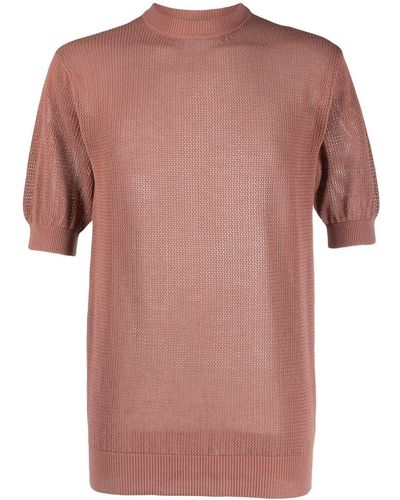 Laneus Short-sleeve Cotton T-shirt - Pink