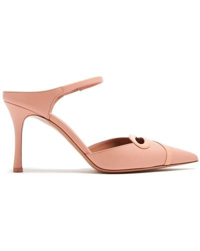 Malone Souliers Bonnie 80 Leather Stiletto Mules - Pink