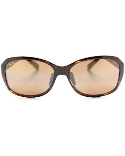 Maui Jim Tortoiseshell Rectangle-frame Sunglasses - Natural