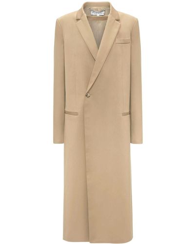 JW Anderson Double-breasted Cotton Coat - Natural