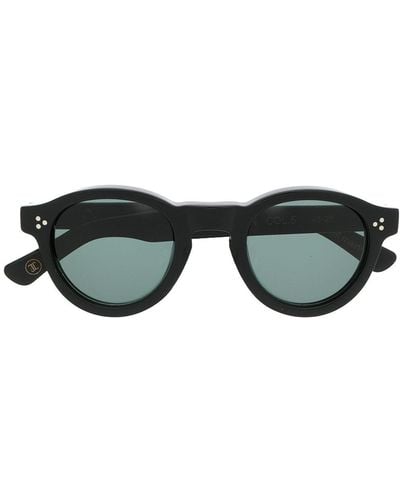 Lesca Gaston Round-frame Sunglasses - Black