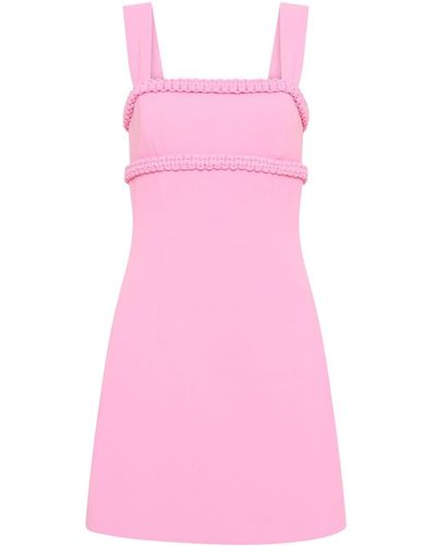 Rebecca Vallance Rochelle Braid-detail Minidress - Pink
