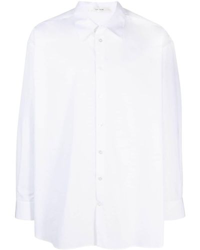 The Row Lukre Long-sleeve Cotton Shirt - White