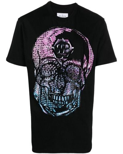 Philipp Plein Skull-print Crew-neck T-shirt - Black