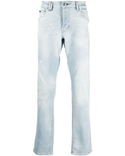 Philipp Plein Jeans dritti - Blu