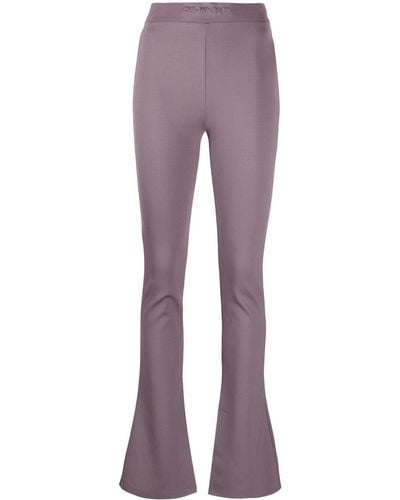 Off-White c/o Virgil Abloh Logo-debossed Split-seam leggings - Purple