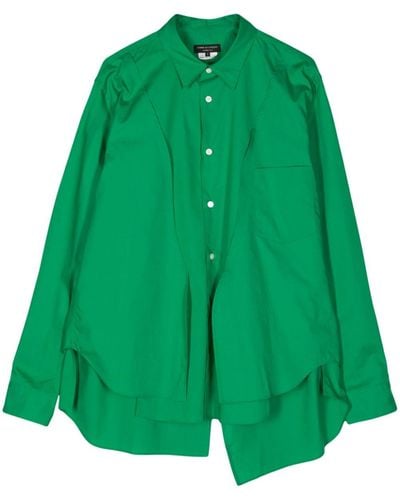 Comme des Garçons Asymmetrisch Overhemd - Groen