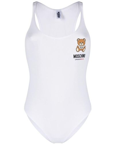 Moschino Teddy-bear Motif Bodysuit - White