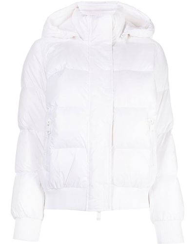 Armani Exchange Gefütterte Jacke mit Logo-Patch - Weiß