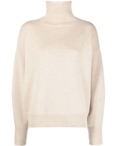 Isabel Marant Roll-neck Cashmere Sweater - White