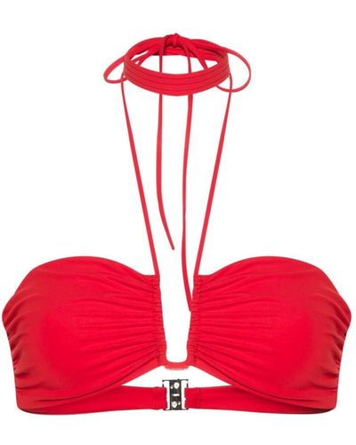 Magda Butrym Keyhole-detail Bikini Top - Red