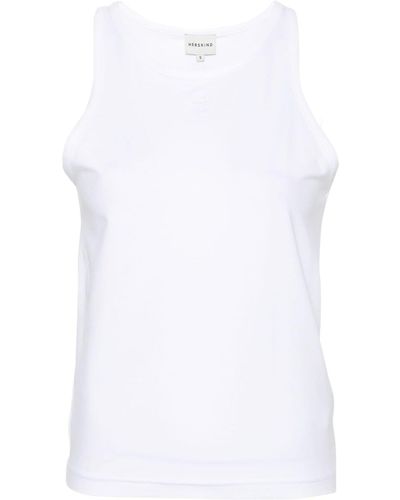 Herskind Linea Logo-embroidered Tank Top - White