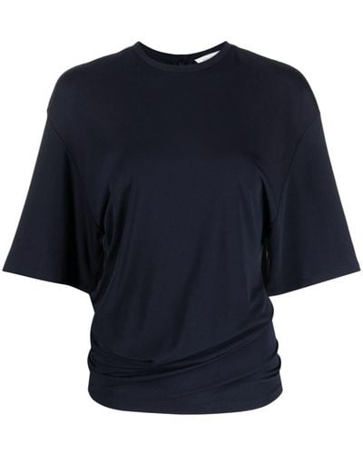 Christopher Esber Camiseta con detalle fruncido - Azul